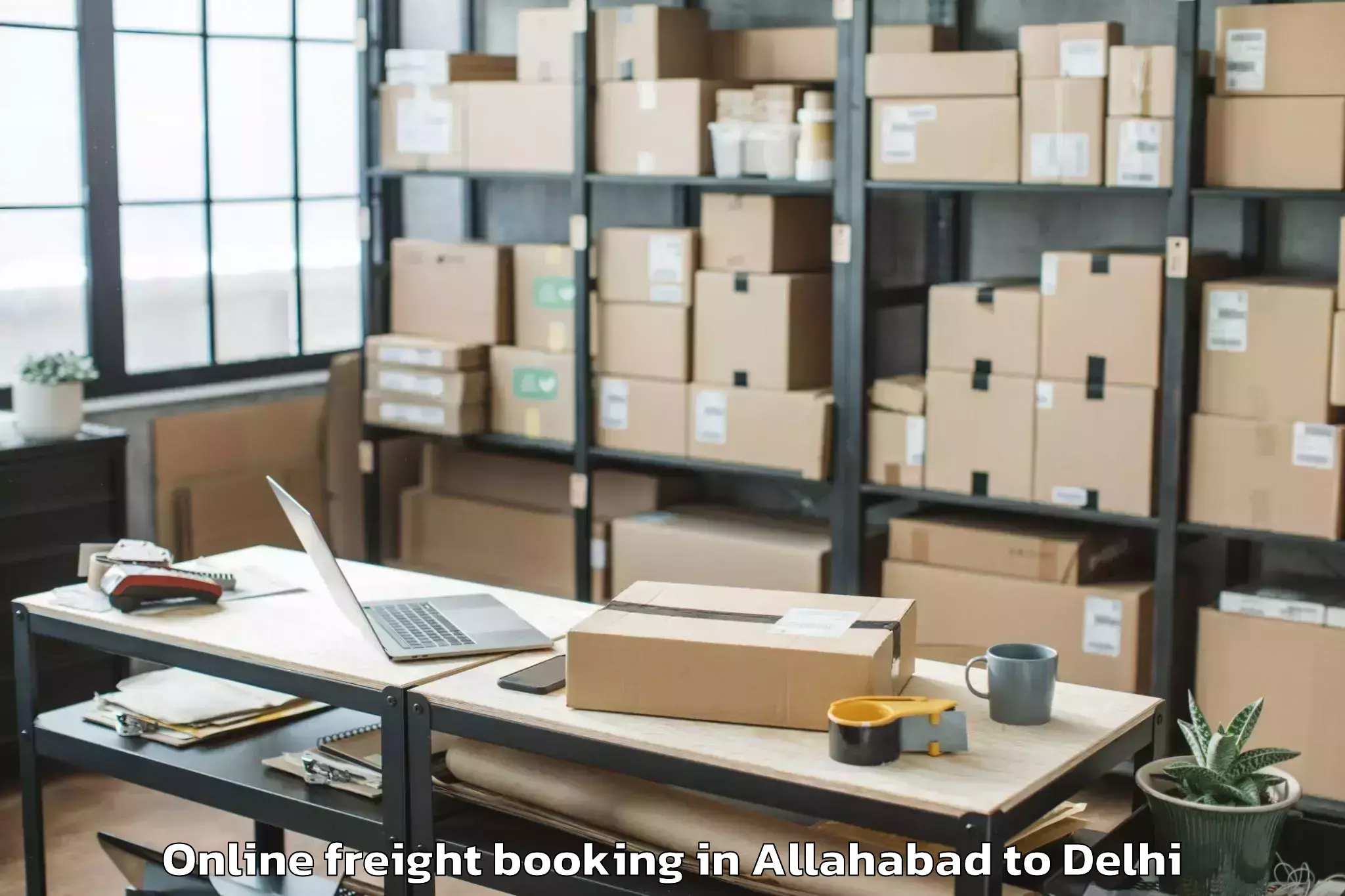 Comprehensive Allahabad to V3s East Centre Mall Online Freight Booking